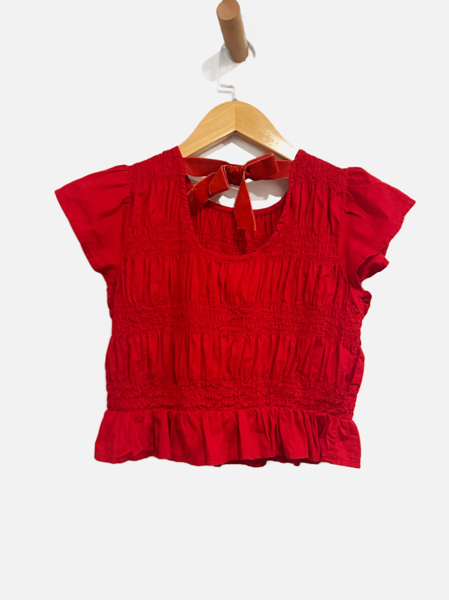 Old Navy Red Smocked Top - 10/12