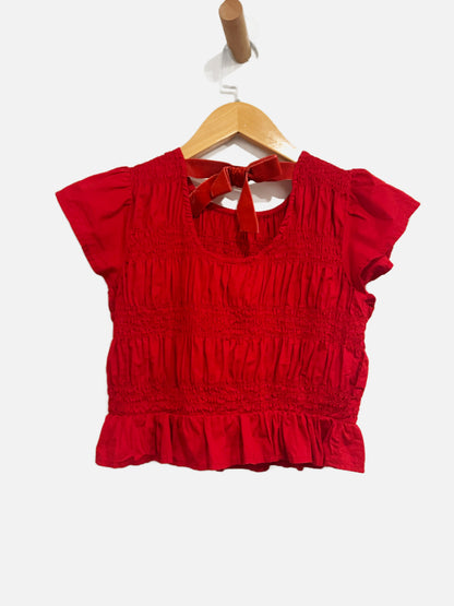 Old Navy Red Smocked Top - 10/12