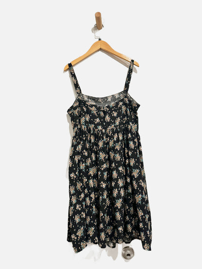 Natural Life Black Floral Mini Dress - Medium
