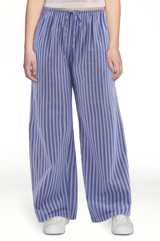 No Boundaries Blue and White Stripe Pants - XS