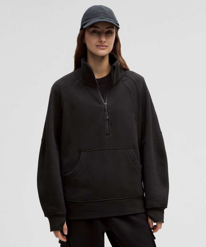 Lululemon Scuba Oversized Funnel-Neck Half Zip in Black - M/L