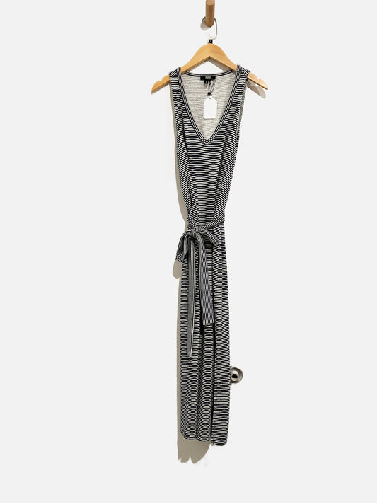 Paige Navy and White Midi Dress - Small