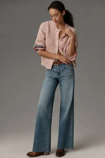 Paige Anessa High-Rise Wide Leg Jeans - 26