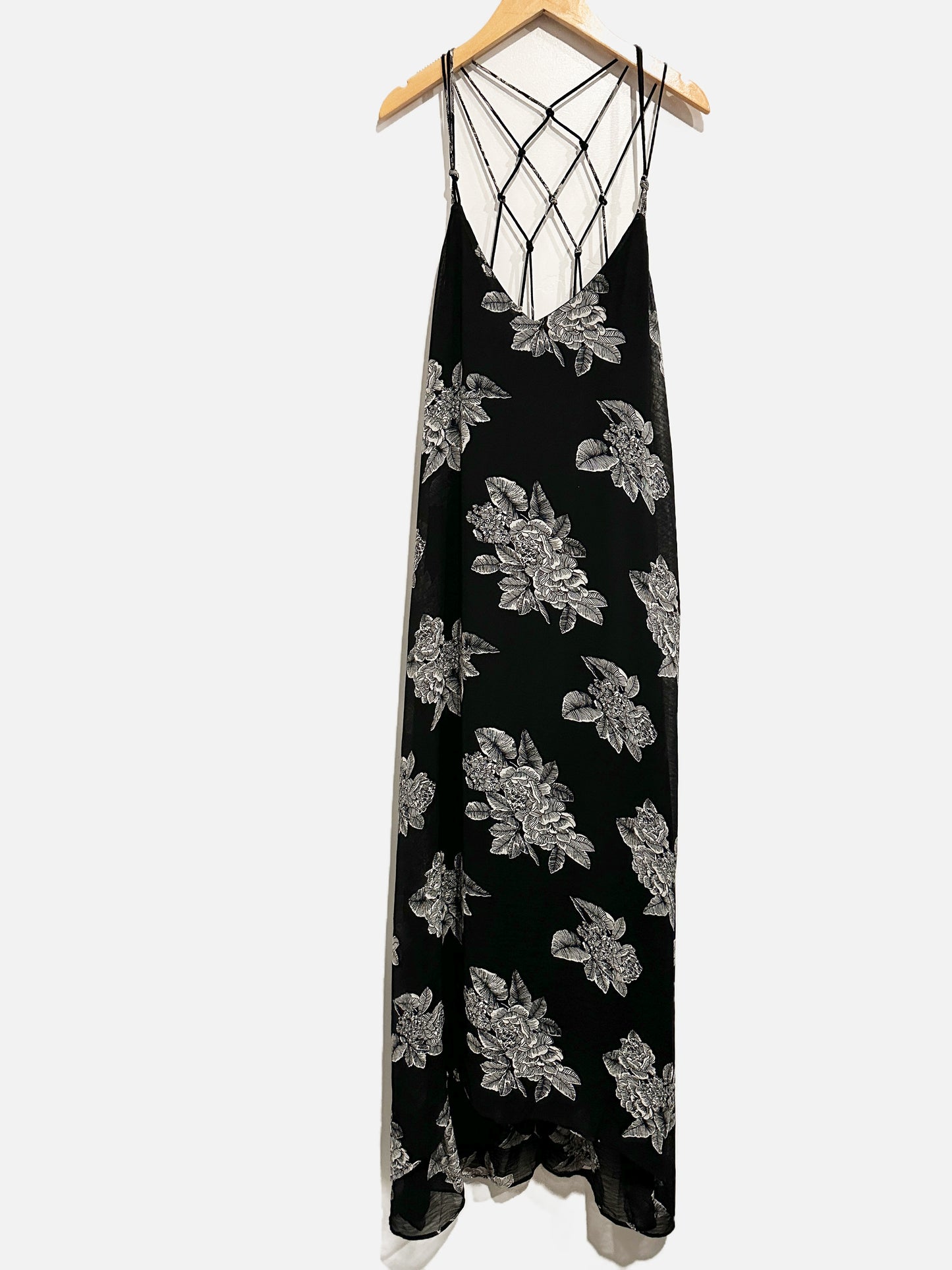 NWT Lovestitch B&W Floral Strappy Back Dress - Medium