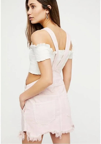 Free People Torn Up Jumper in Pink - 4