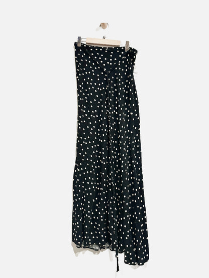 Free People That’s a Wrap Black & White Polka Dot Midi Skirt - Small