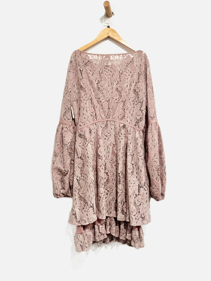 Free People Ruby Lace Mini Dress in Lilac - Medium