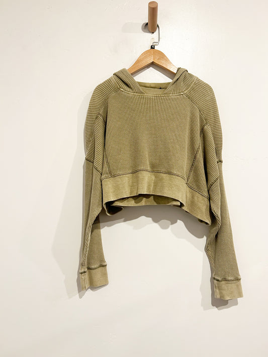 Out From Under Green Waffle Knit Pullover - Medium