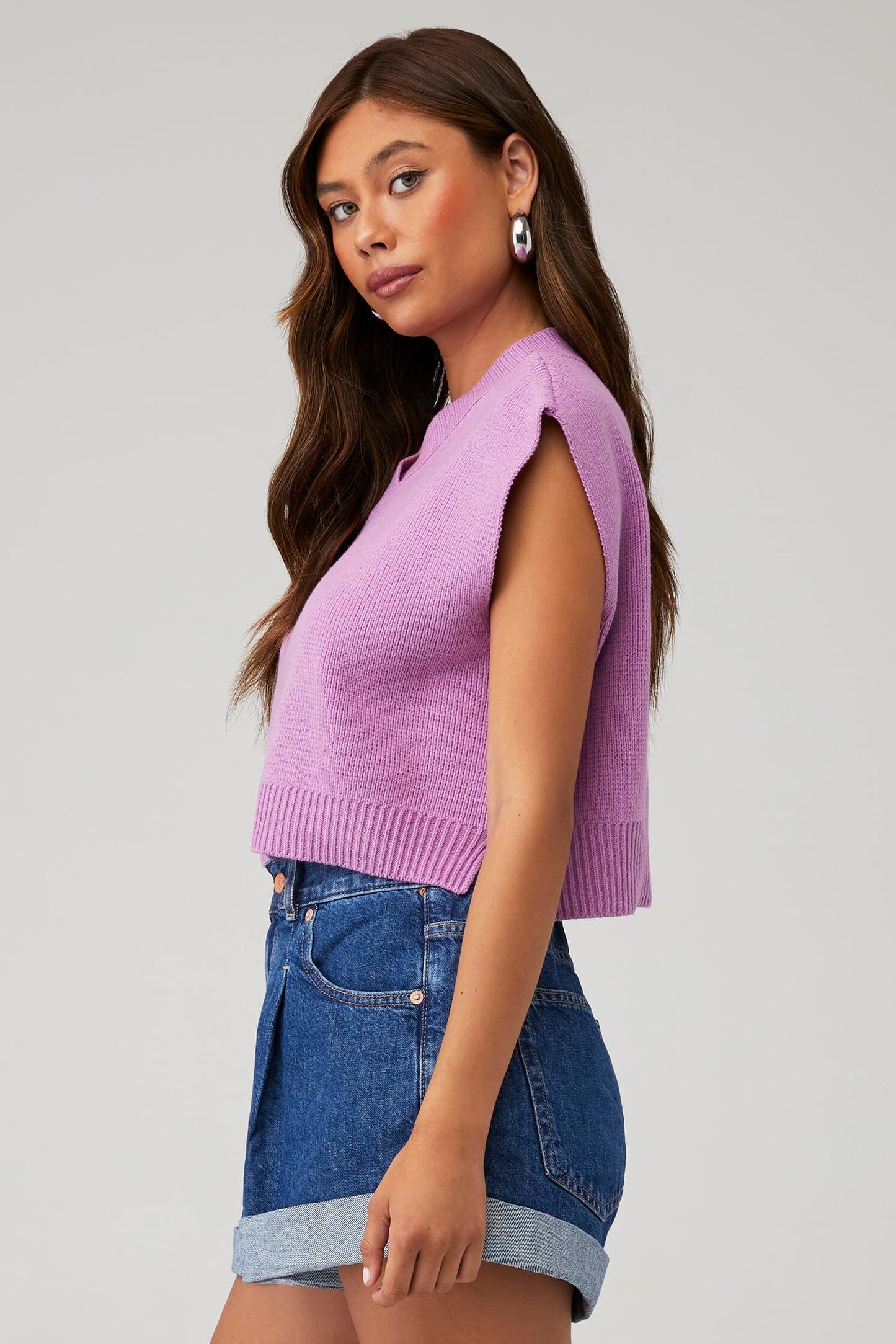 Free People Easy Street Vest in Beauty Berry - XS