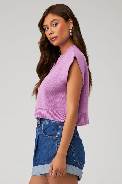 Free People Easy Street Vest in Beauty Berry - XS