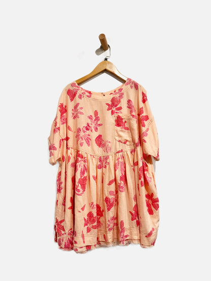 Free People Pink Floral Tunic - XS