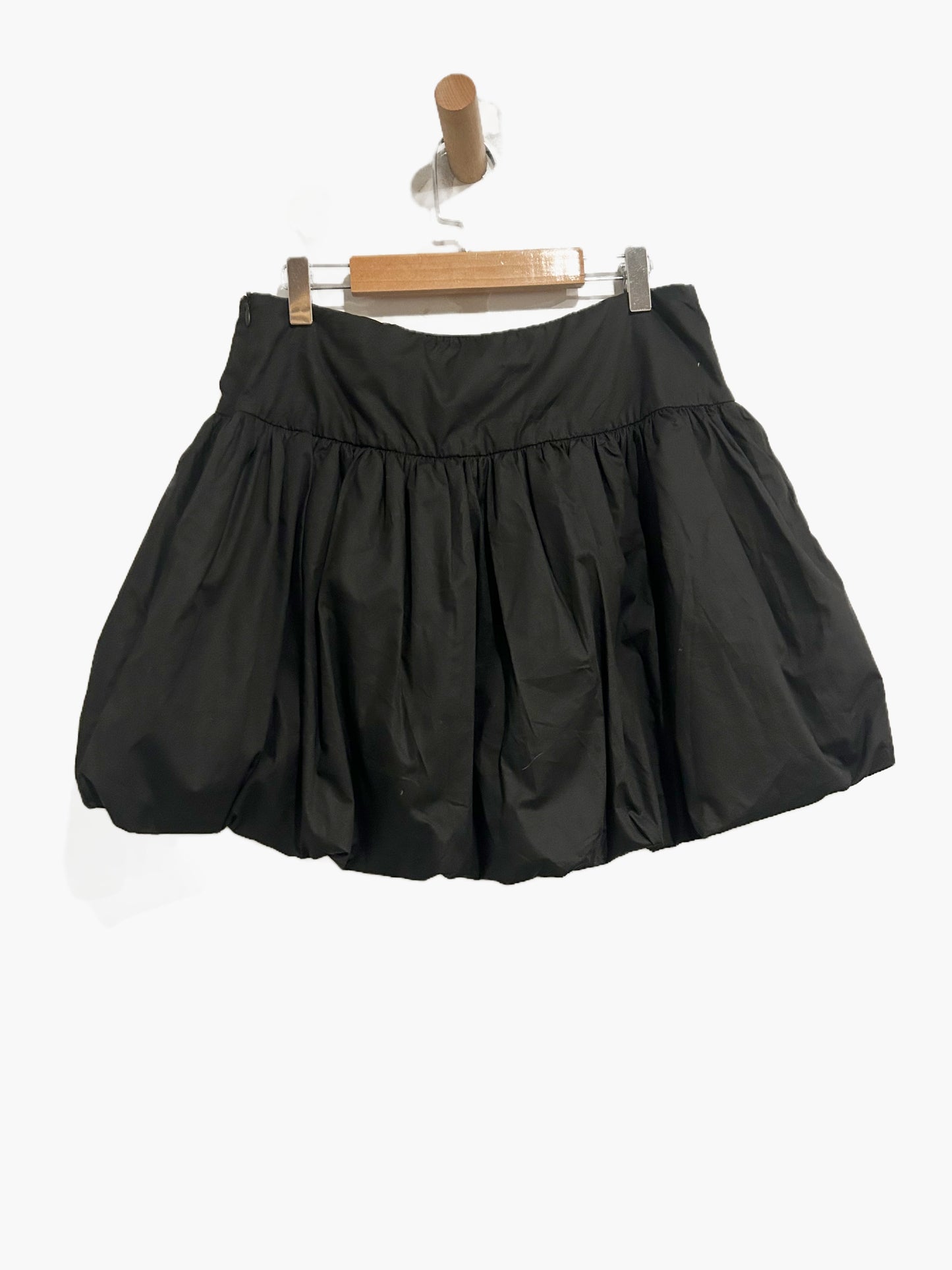 Lulus Black Bubble Hem Mini Skirt - Medium