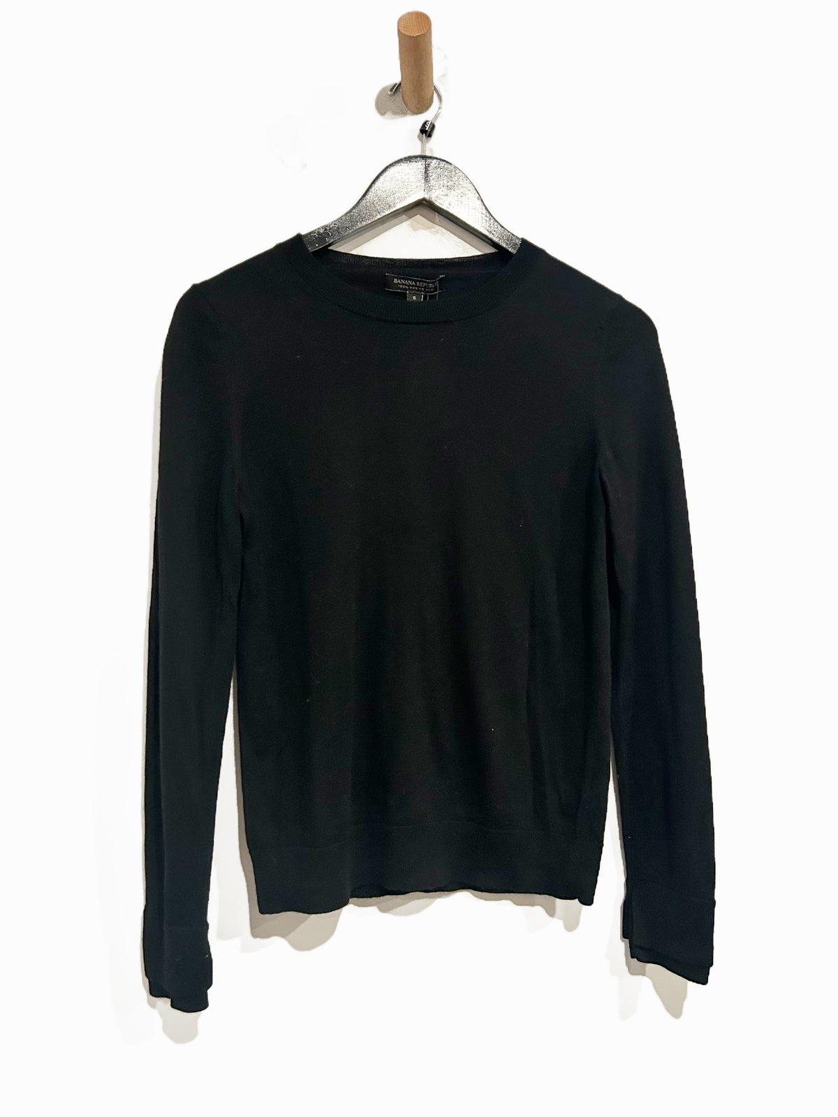 Banana Republic Black Merino Wool Sweater - Small