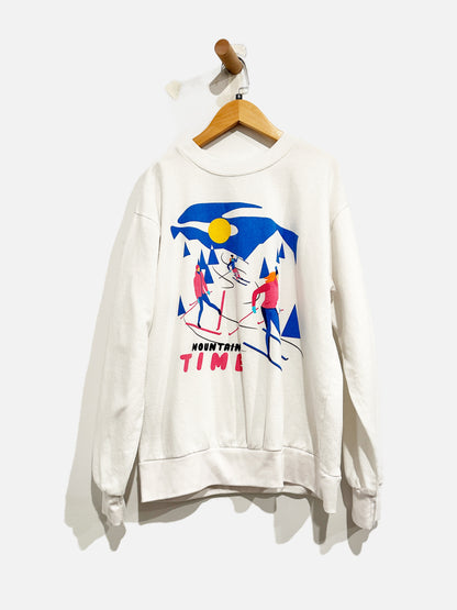 Chemistry White Graphic Ski Sweatshirt - Medium