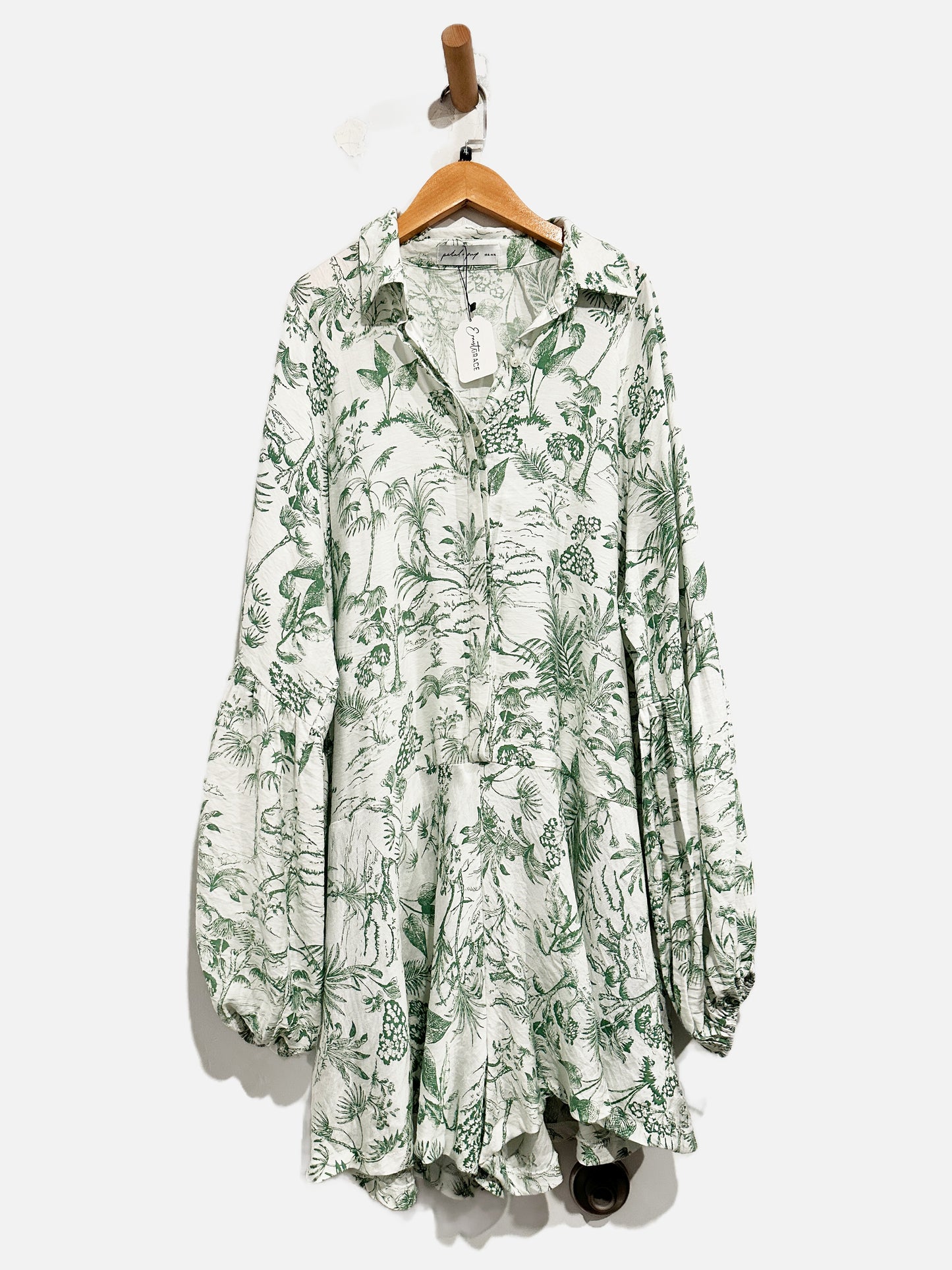 Petal + Pup Green Elsa Romper - XL