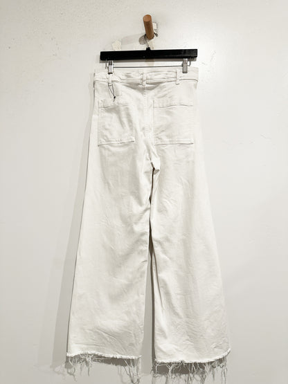 Zara Marine Straight Leg Jeans in White - 8
