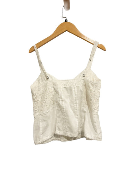 Abercrombie & Fitch White Embroidered Tank - XS
