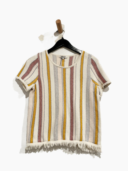 Madewell Blakley Stripe Sweater Tee in Pearl Ivory - Small