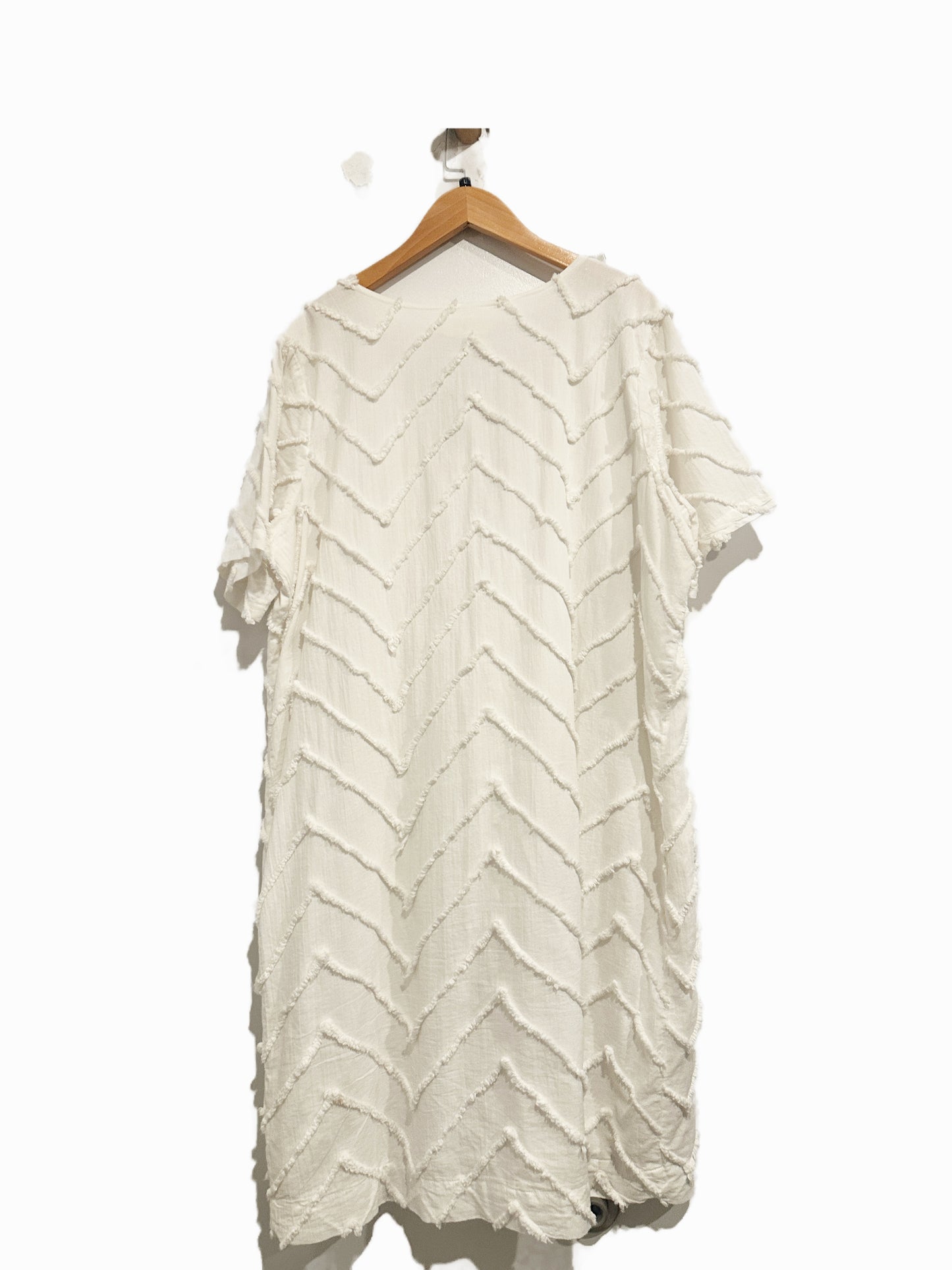 Anthropologie Porridge Marcelle Textured Shift Dress in Ivory - Large
