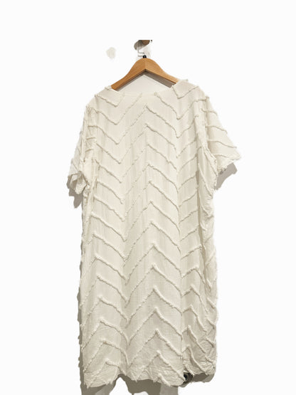 Anthropologie Porridge Marcelle Textured Shift Dress in Ivory - Large