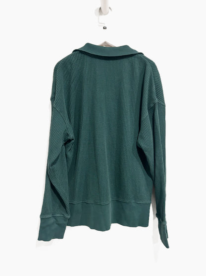 Faherty Apres Waffle Henley in Seamoss - Medium