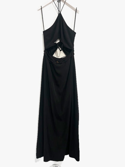 Free People Black Halter Neck Cutout Dress - 12