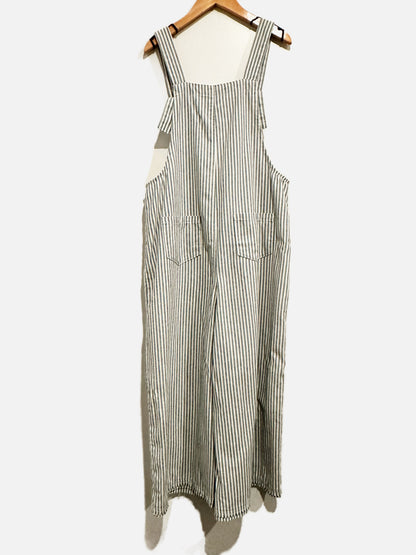Three Bird Nest High Hopes Overalls in Denim Stripe - Small