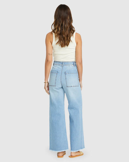 Billabong Free Fall Indigo Wide Leg Jeans - 25