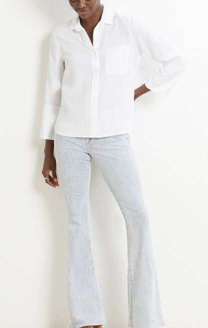 Cloth & Stone White Shirt Tail Button Down - Medium