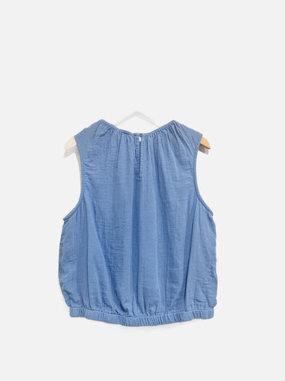 Pact Blue Cotton Tank and Pant Set - Medium