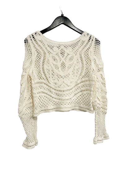 Line & Dot Krista Crochet Top in Ivory - XS/S