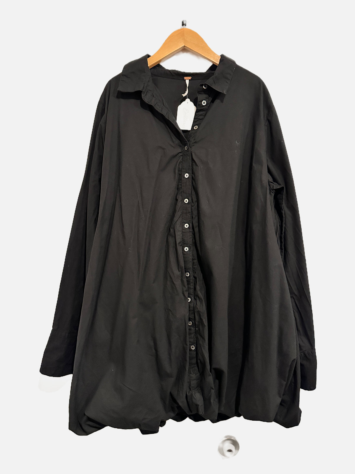 Free People Nova Shirtdress in Black - Medium