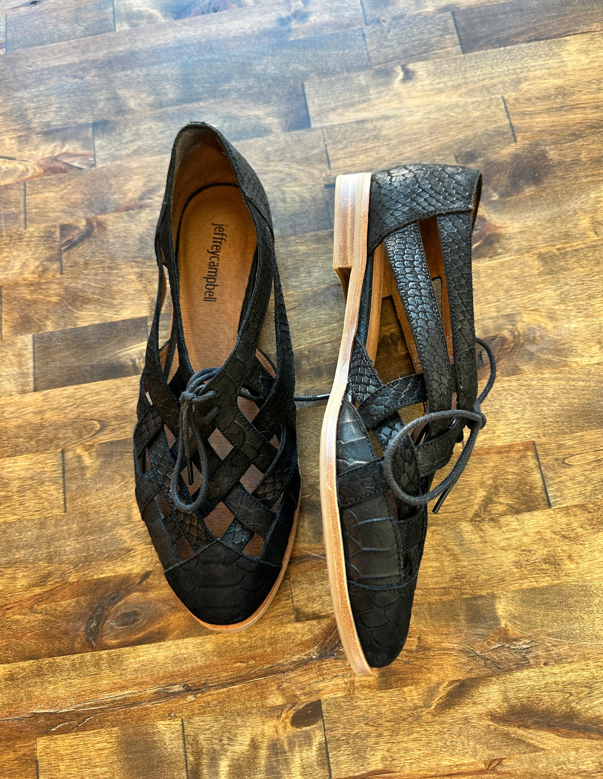 Jeffrey Campbell Canela City Flats in Black - 7.5