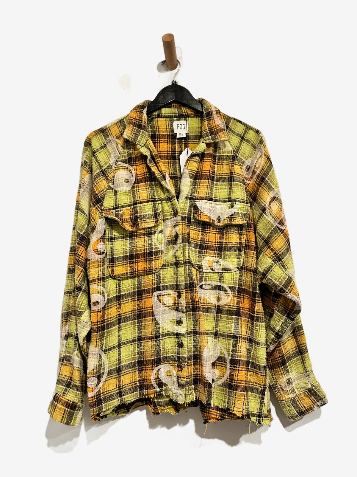 UO BDG Brody Check Print Flannel Shirt - Medium