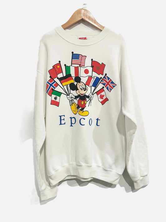 Mickey Vintage White Epcot Sweatshirt - Medium
