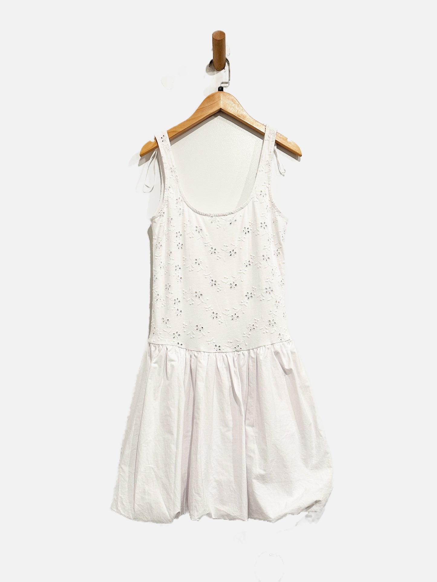 Zara NWT White Eyelet Mini Dress - Small