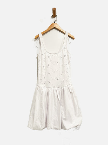 Zara NWT White Eyelet Mini Dress - Small