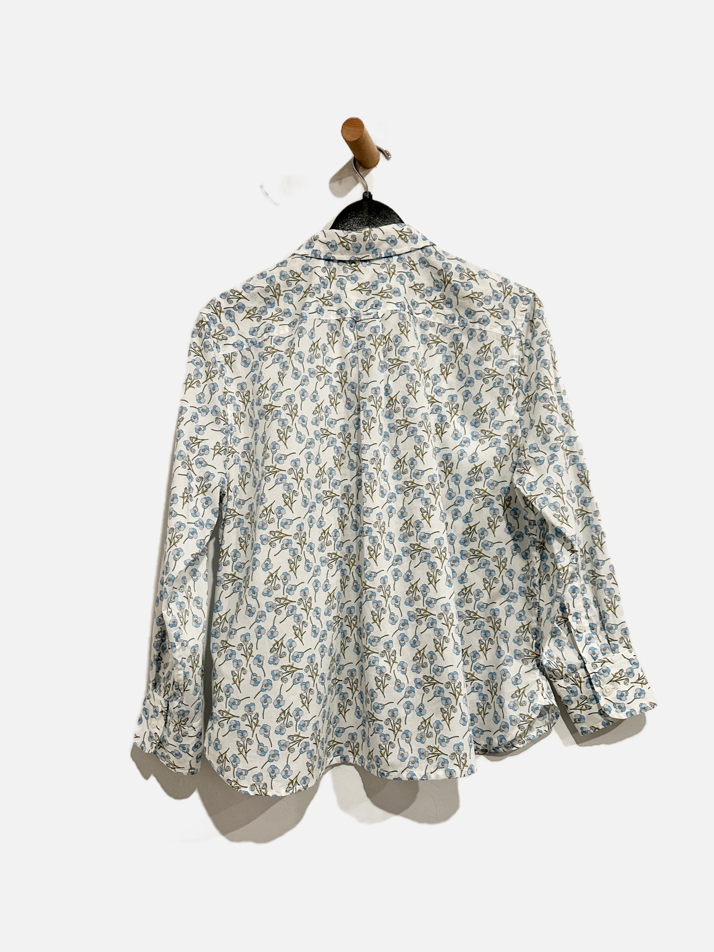 J.Crew White and Blue Floral Button Down - 14