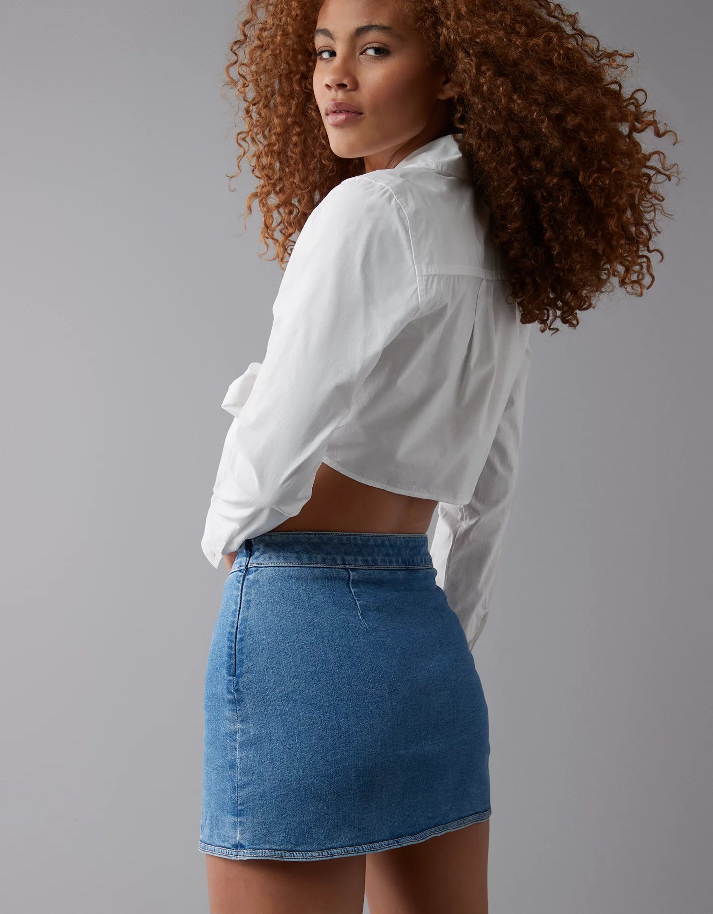 American Eagle Next Level Denim It Knit Mini Skirt - 6