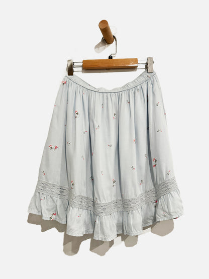 Abercrombie & Fitch Blue Floral Mini Skirt - Small