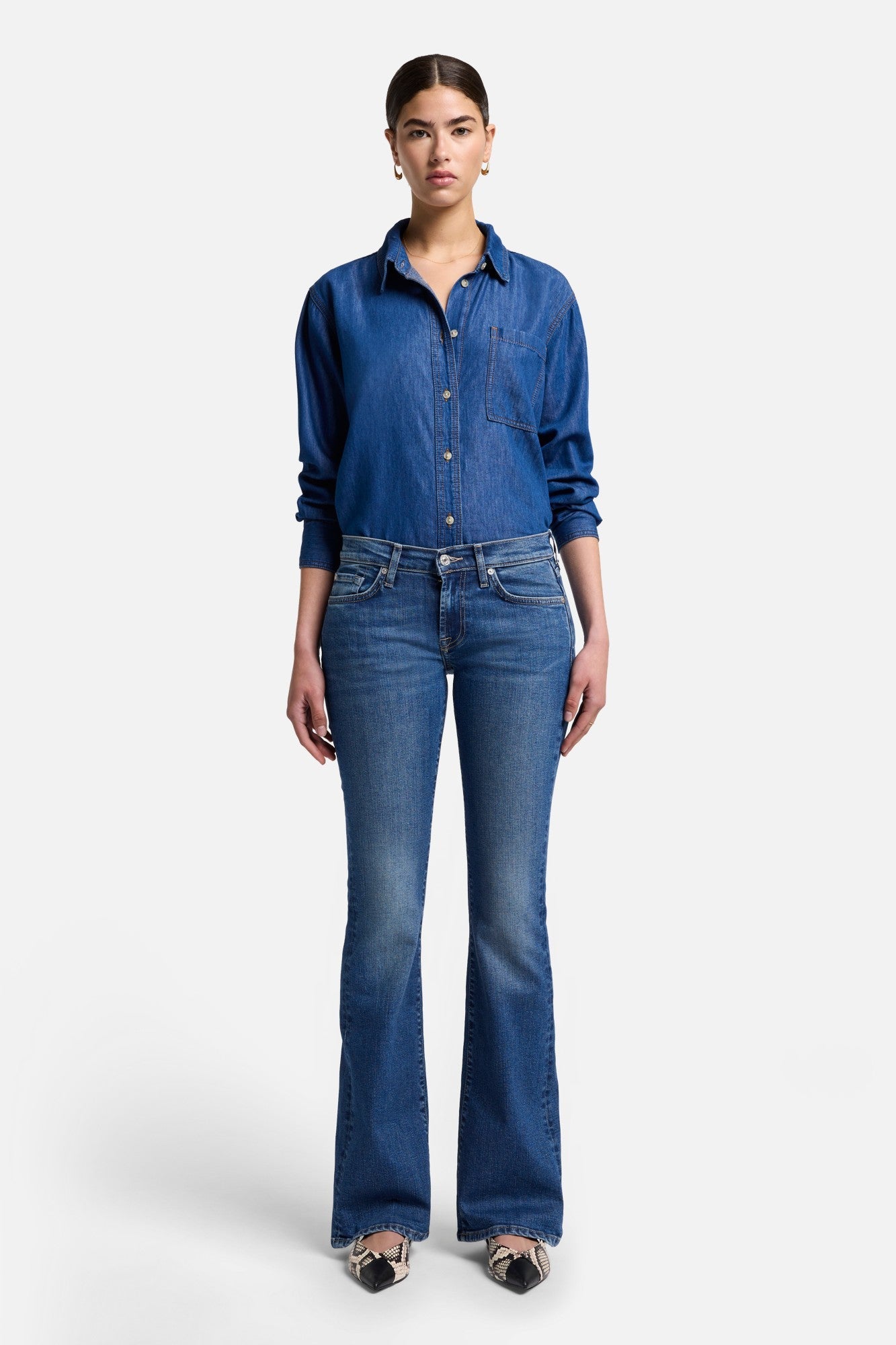 7 For All Mankind Original Bootcut Jean in New York Dark - 24