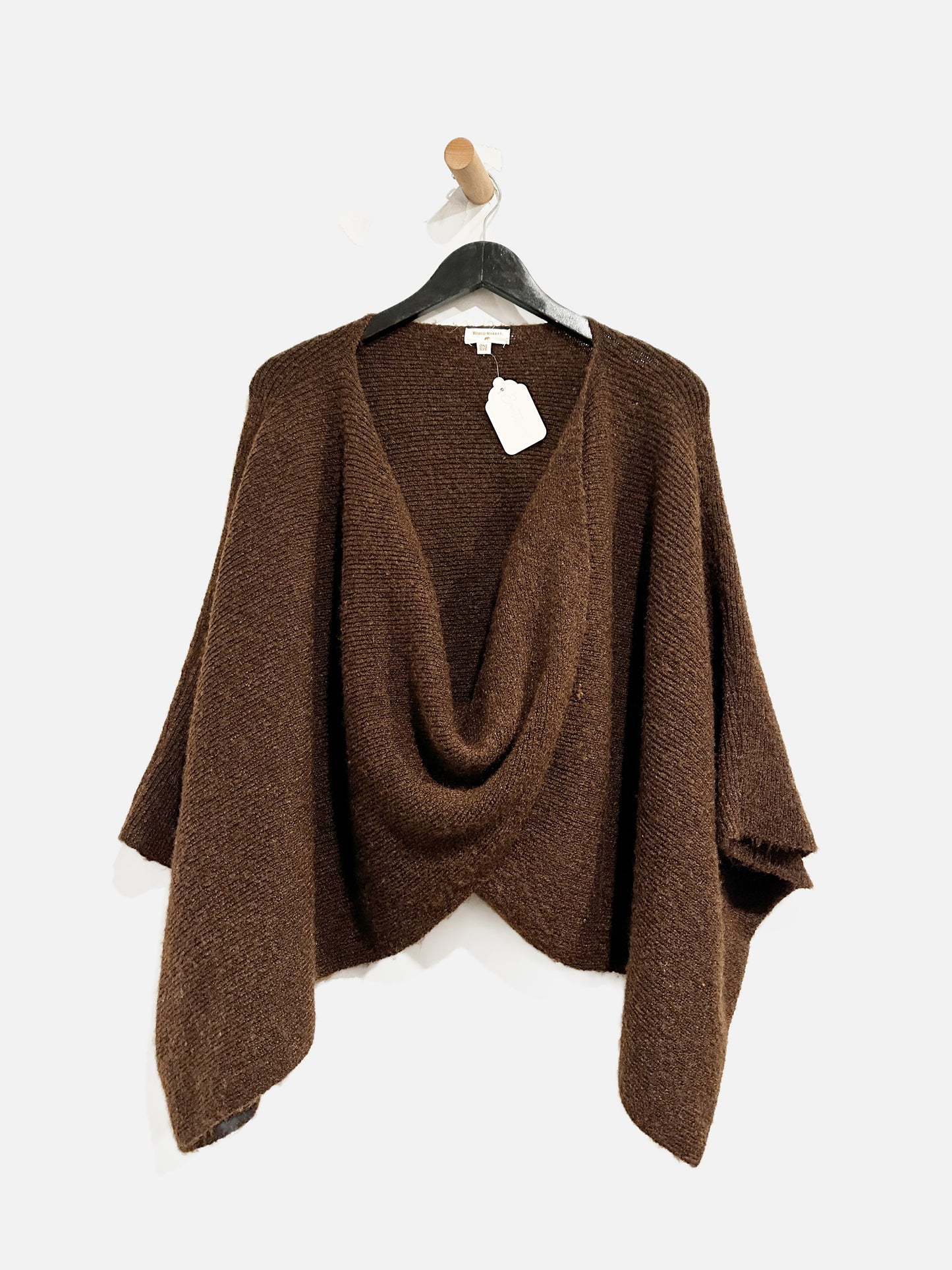 World Market Brown Poncho