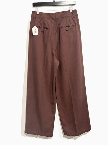 Madewell The Harlow Wide-Leg Pant in Chocolate Raisin - 8