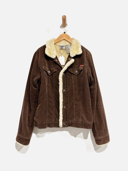 Roxy Y2K Brown Corduroy Jacket - Large