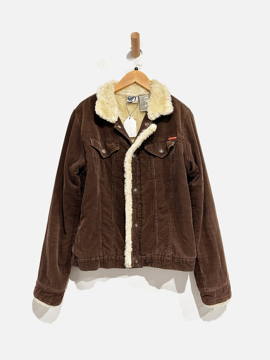 Roxy Y2K Brown Corduroy Jacket - Large