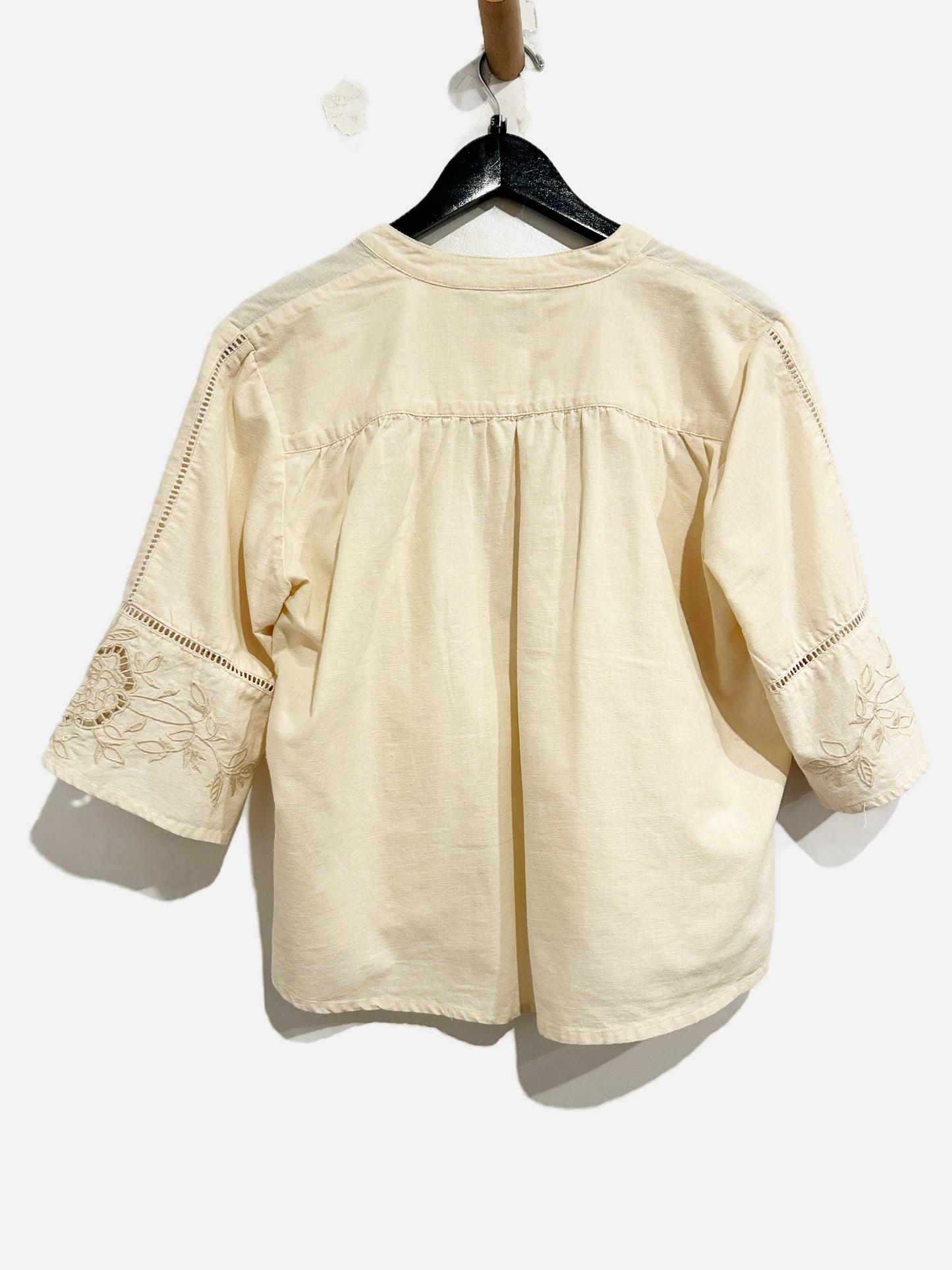 Calligraphie Cream Blouse - Small