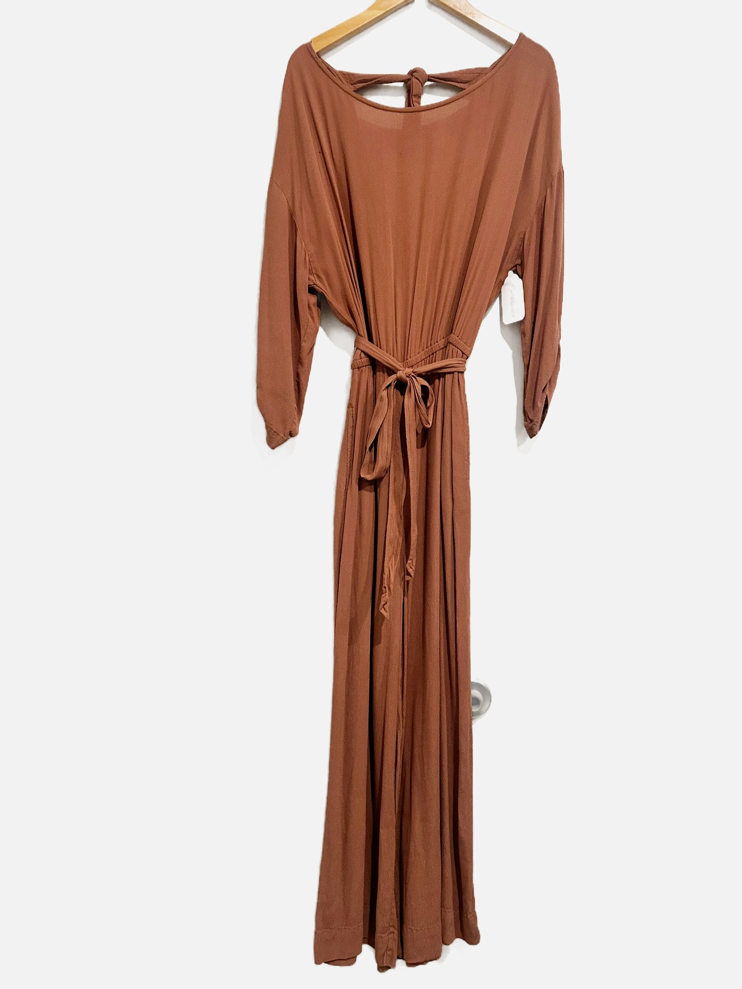 The Odells Brown Wide Leg Jumpsuit - Small