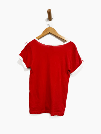 Urban Outfitters Le Sport Graphic Fitted Baby Tee in Red - Medium