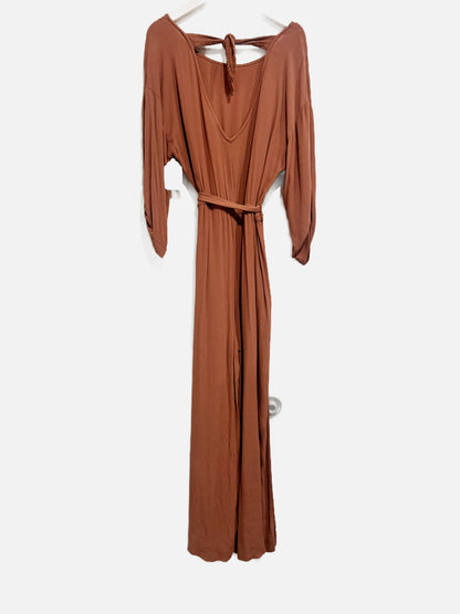 The Odells Brown Wide Leg Jumpsuit - Small