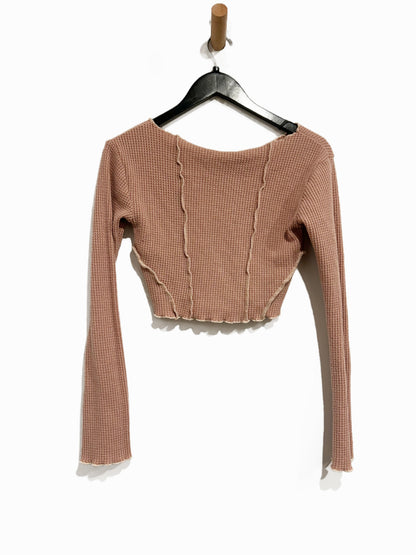UO Out From Under Bella Thermal Seamed Long Sleeve Top - Medium